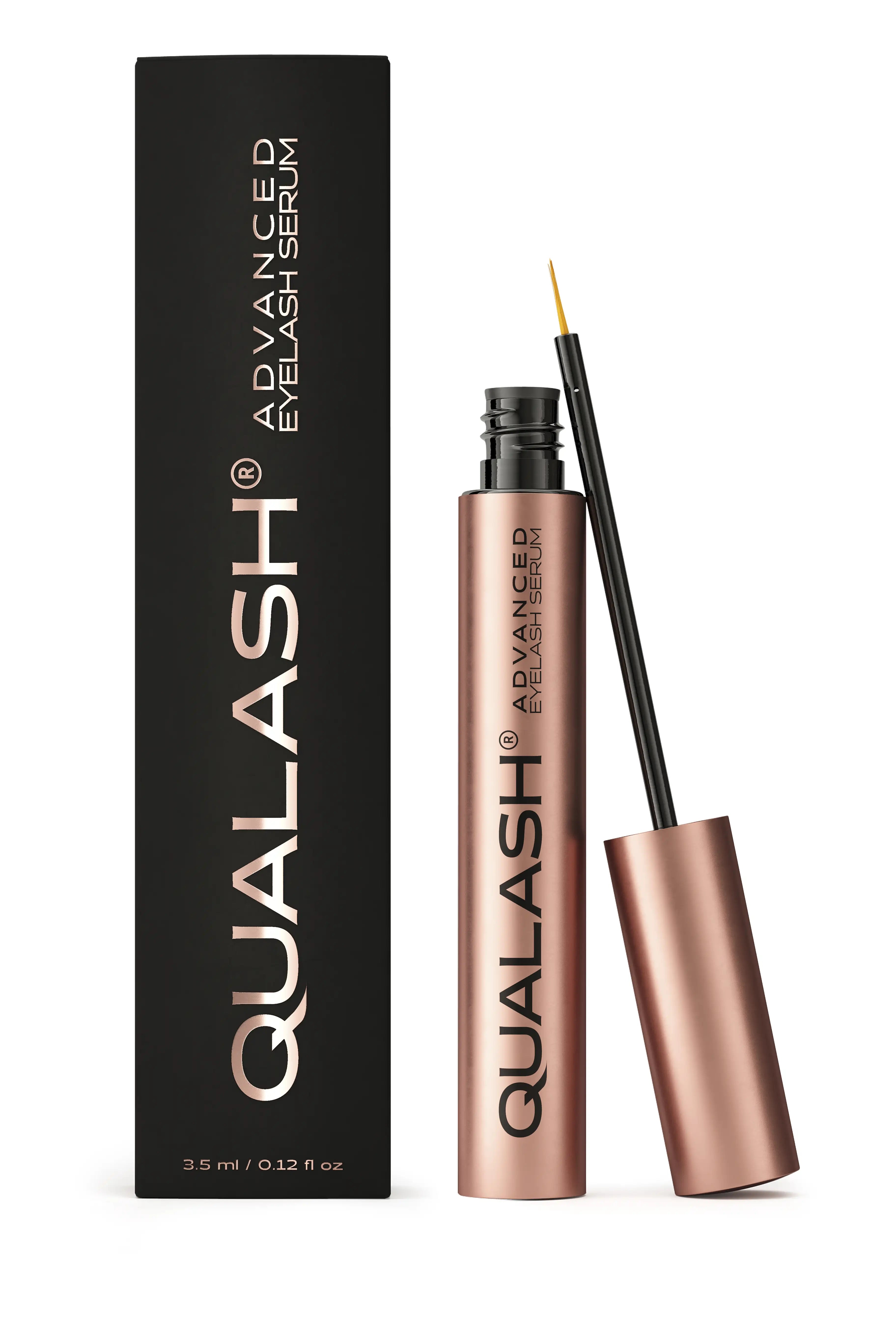 QUALASH Advanced Eyelash Serum 3,5 ml avec emballage – photo du sérum pour la pousse des cils